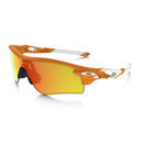 Oakley Radarlock Atomic Orange Fingerprint Sunglasses Iridium Lens