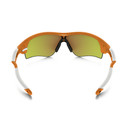 Oakley Radarlock Atomic Orange Fingerprint Sunglasses Iridium Lens