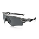 Oakley Radarlock White Fingerprint Sunglasses Black Iridium Lens