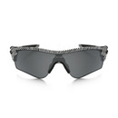 Oakley Radarlock White Fingerprint Sunglasses Black Iridium Lens