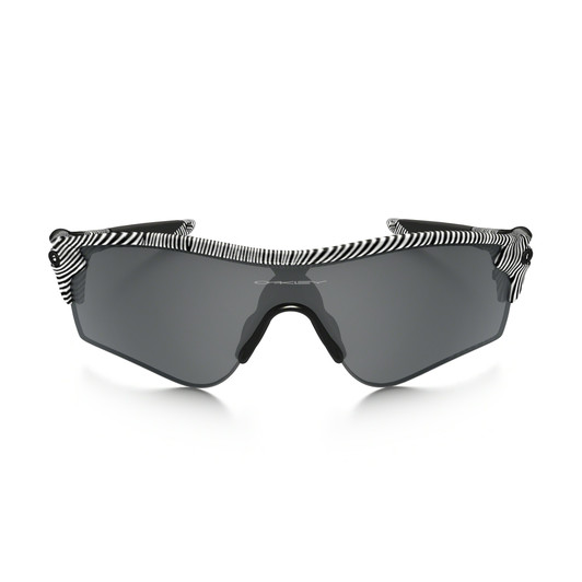 Oakley Radarlock White Fingerprint Sunglasses Black Iridium Lens